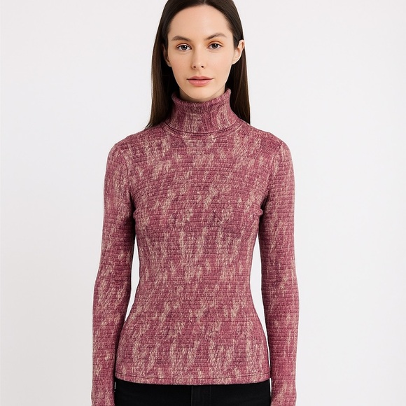 Caroline Constas all over ruched turtleneck top EUC - Picture 1 of 11